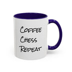Coffee Chess Repeat Ceramic Mug 11oz