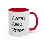 Coffee Chess Repeat Ceramic Mug 11oz