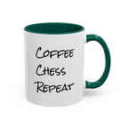 Coffee Chess Repeat Ceramic Mug 11oz